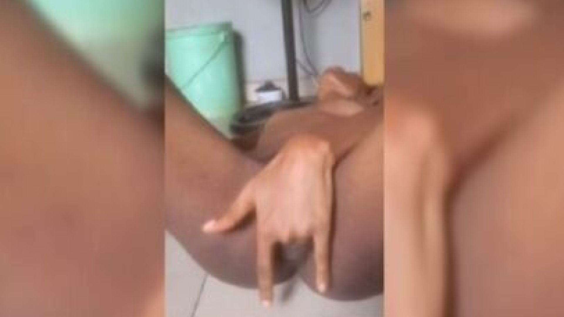 ⁣University lady masturbating after failing a course